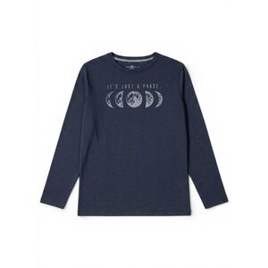 Thereabouts Graphic Long Sleeve T-Shirt Boys XL Navy Blue Moon Phase Astronomy